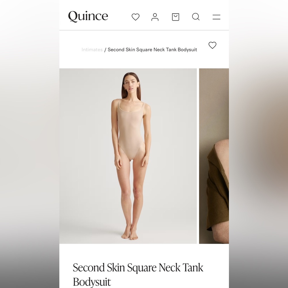 Quince Cream Shapewear Seamless Tank